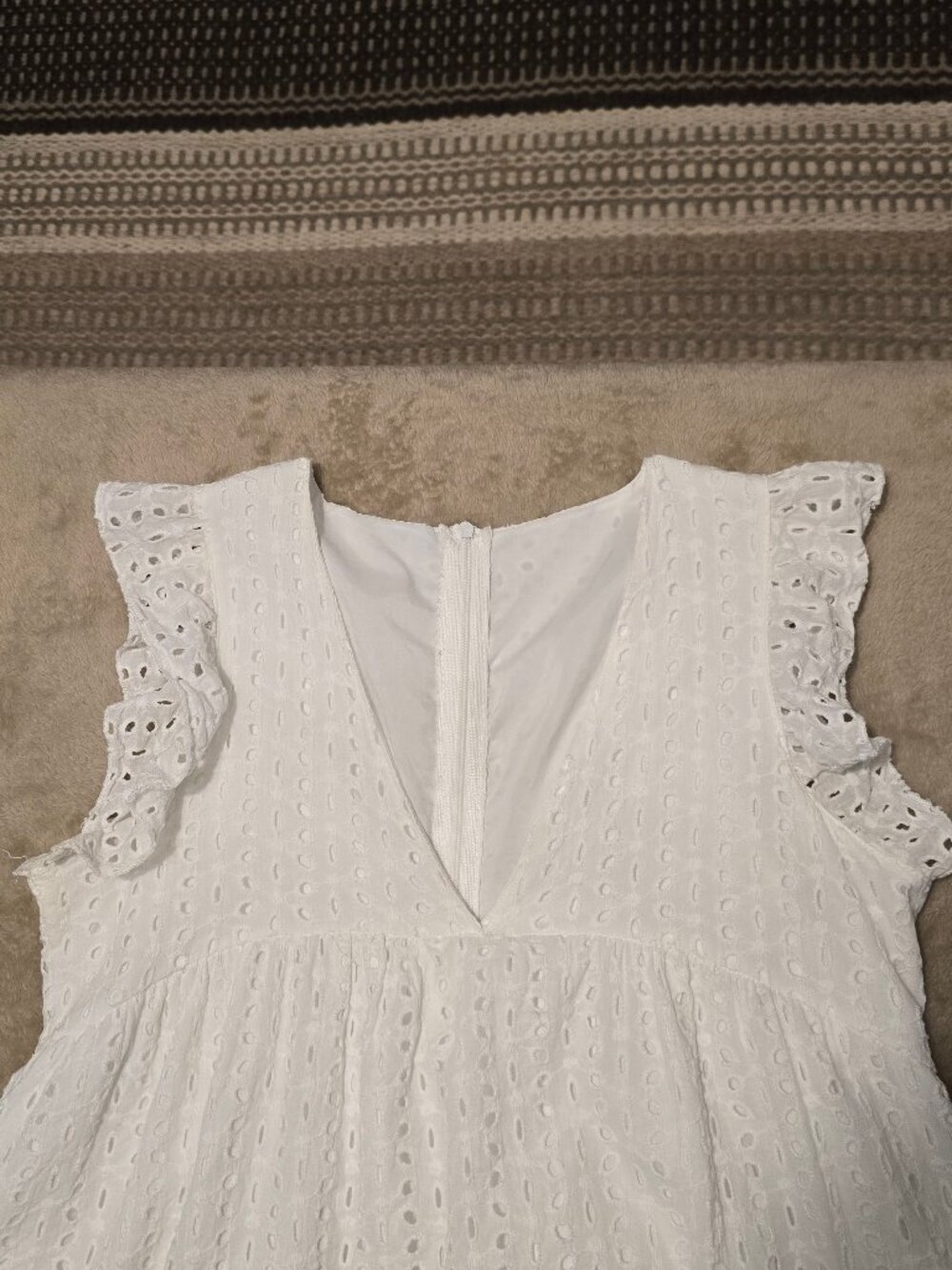 Cap sleeve Bohemian snow white mini romper dress woman - Picture 7 of 9